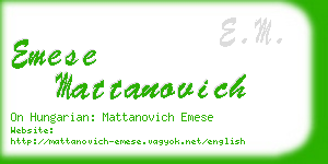 emese mattanovich business card